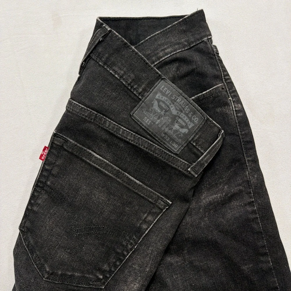 Levi's Jeans 511 Slim Fit Faded Black Denim Stretch Mens W33 L30